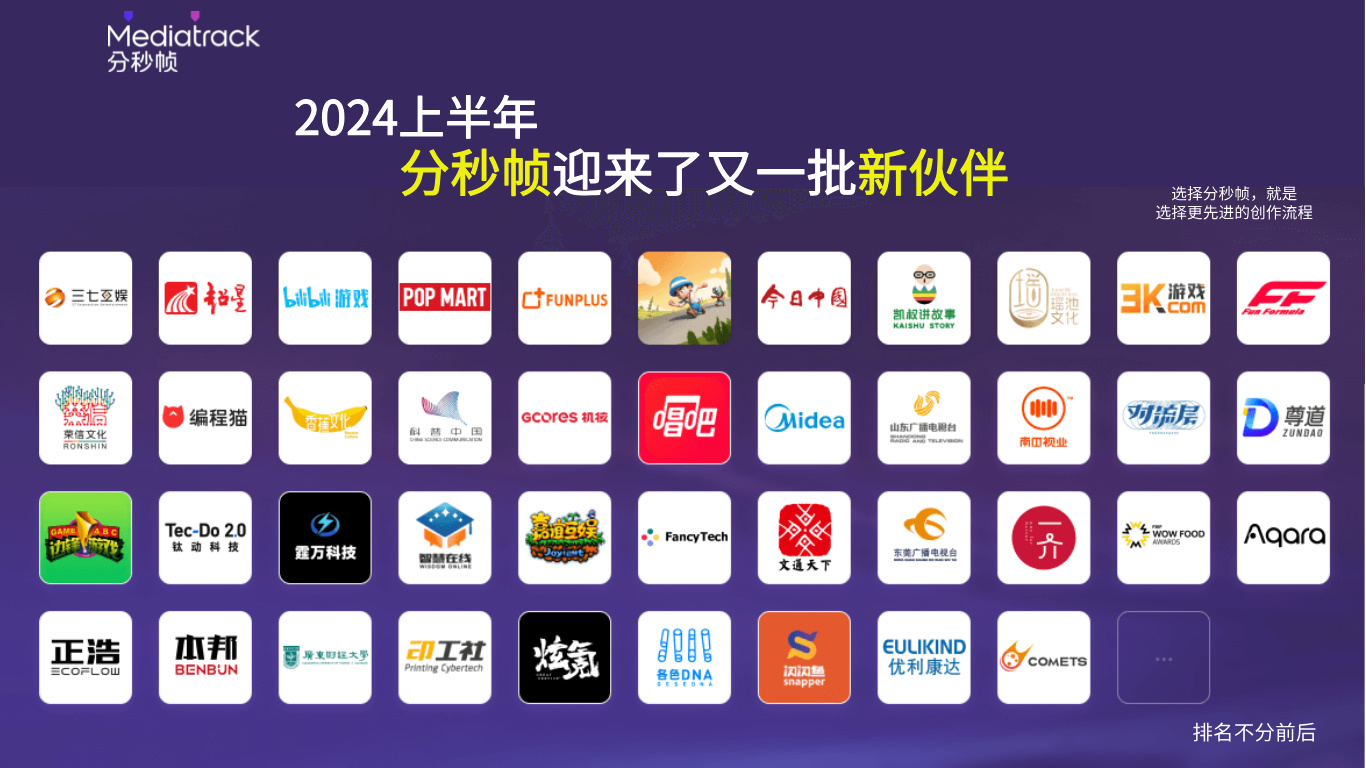2024上半年 ，分秒帧迎来了又一批新伙伴